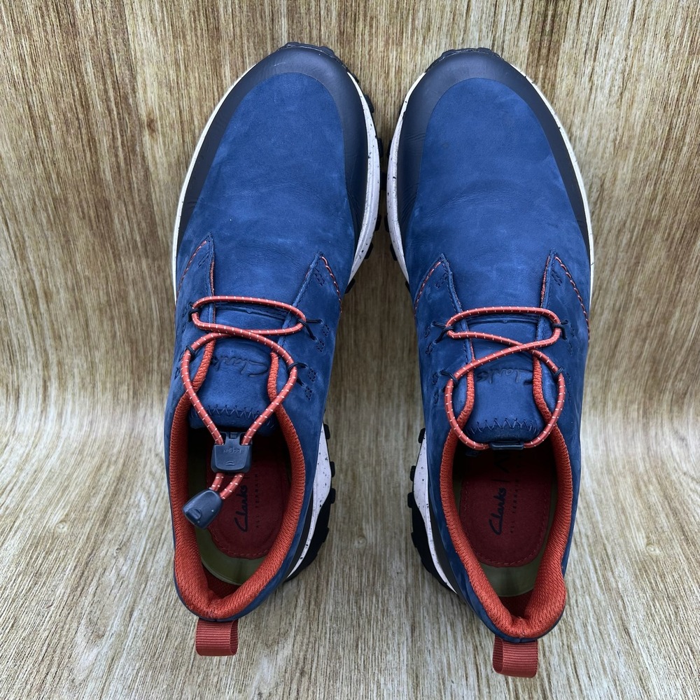 Clarks ATL Trek Khan Men's Size 9 Navy Blue Orange Trail Sneakers 261660057080 - Picture 6 of 10